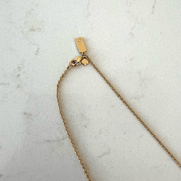 Kate Spade Pink Bow Long Station Necklace New - Picture 4 of 4